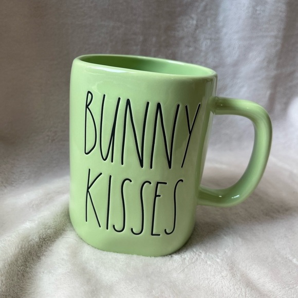 Rae Dunn Bunny Kisses Easter Holiday Green Coffee Mug. NWT. Green Interior. - Picture 1 of 4